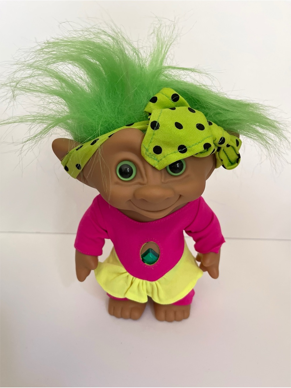Vintage Troll Doll Jewel Belly